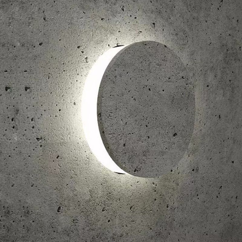 Modern Cement Wall Lamp 1-Light LED Wall Mount Lamp for Living Room