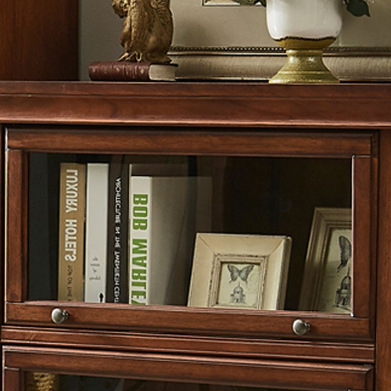 Minimalist Closed Back Bookcase in Solid Wood Material Shelve