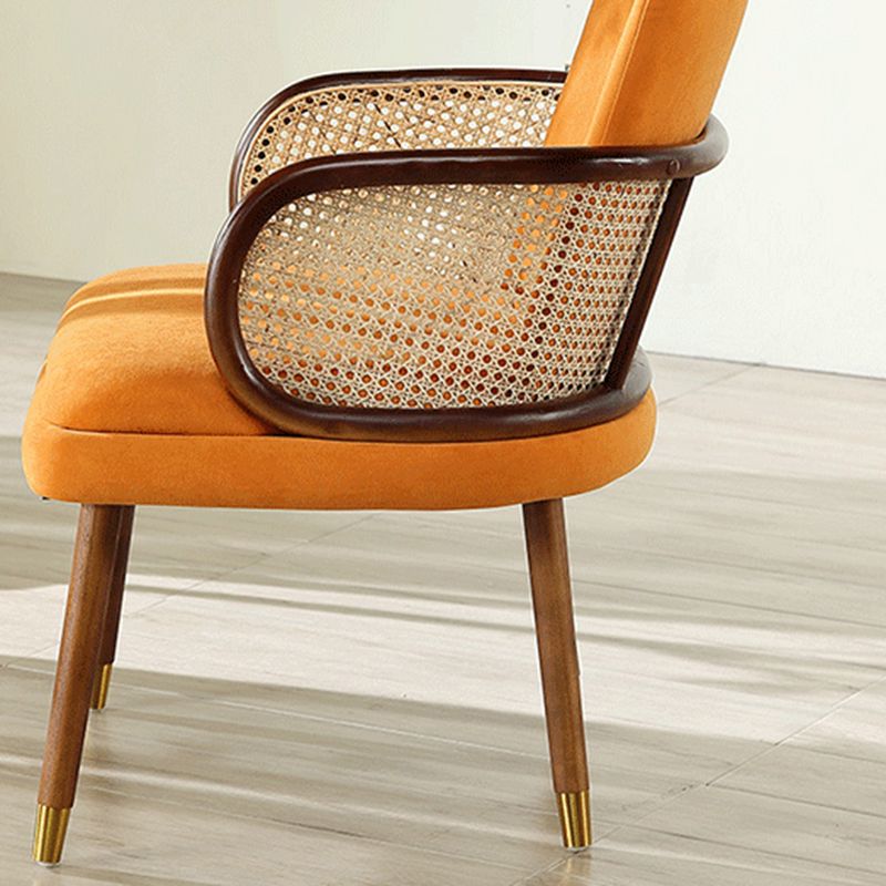 Traditional Style Dining Chair Upholstered Solid Wood Dining Armchair for Home