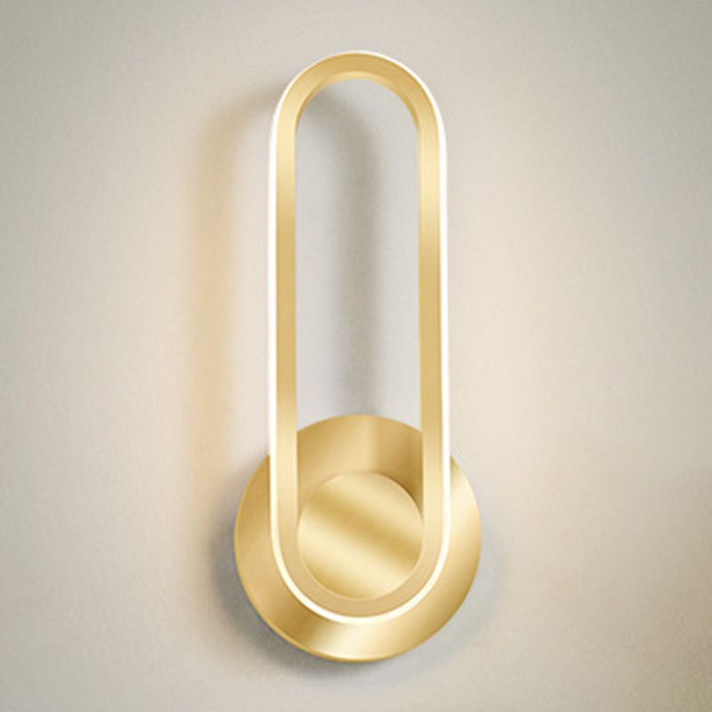 Modern Creative LED Rotatable Wall Lamp Wrought Iron Oblong Wall Sconce with Silicone Shade