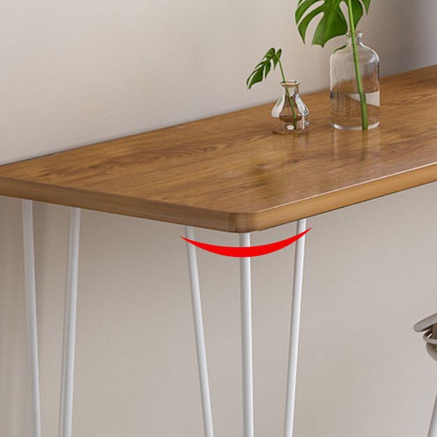 Industrial Style Rectangle Wood Top Counter Table 42-inch Height Bar Table