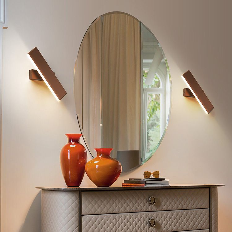 1 Light Geometry Wall Sconce Modern Style Metal Wall Lighting for Bedside
