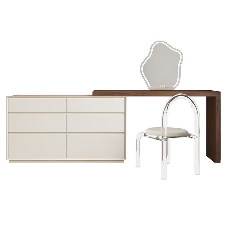 Traditional Makeup Vanity Desk Wooden Bedroom Make-up Vanity with Drawer