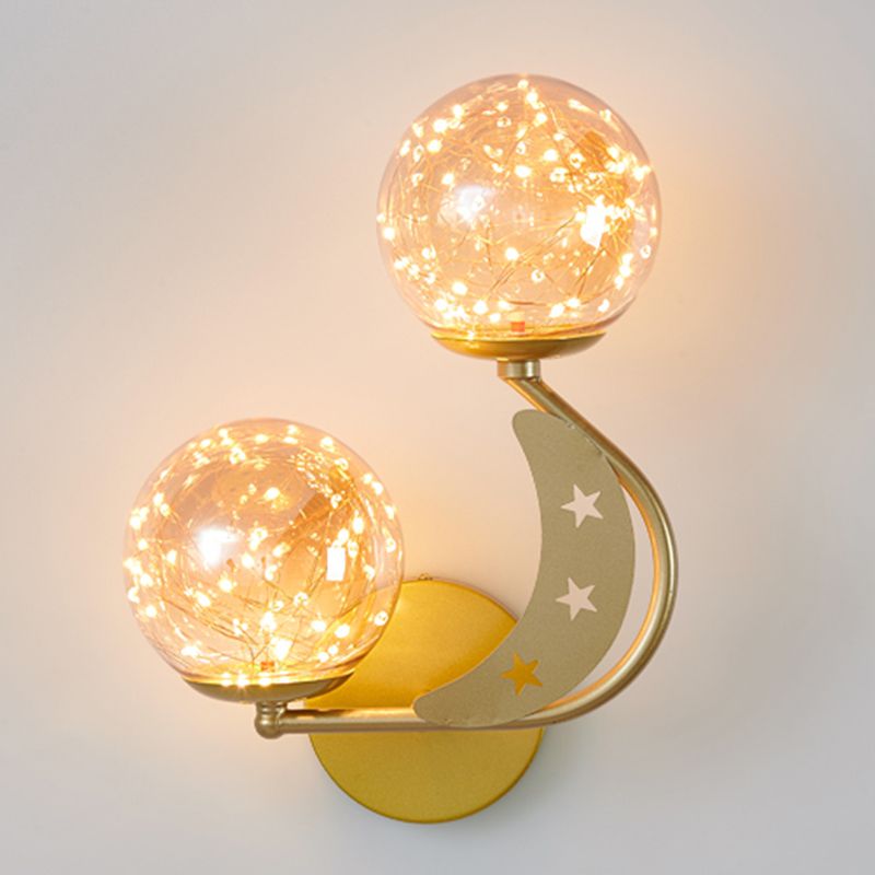 Modern Style Spherical Shape Wall Lights Glass Wall Mount Lights