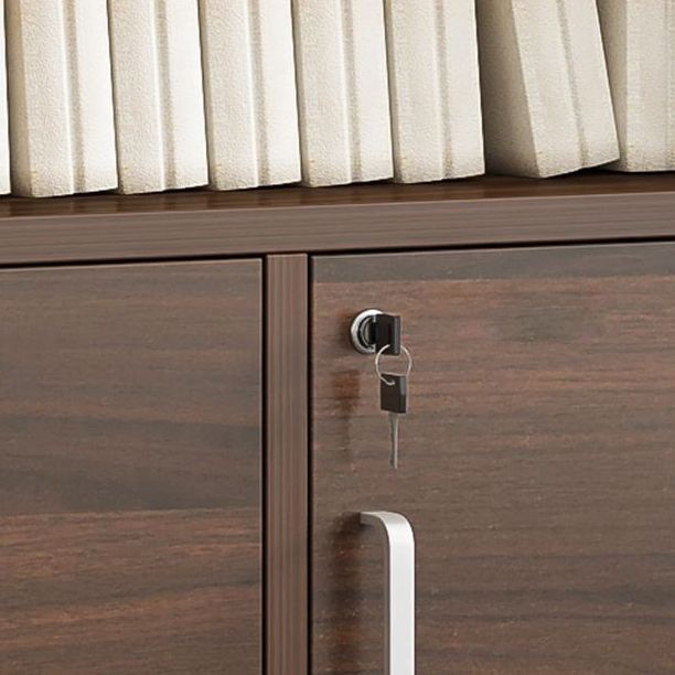 70.87"H Bookshelf Contemporary Style Closed Back Bookcase for Study Room and Office