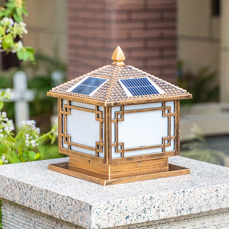 Creative LED Pillar Light Modern Solar Lighting Fixture for Garden