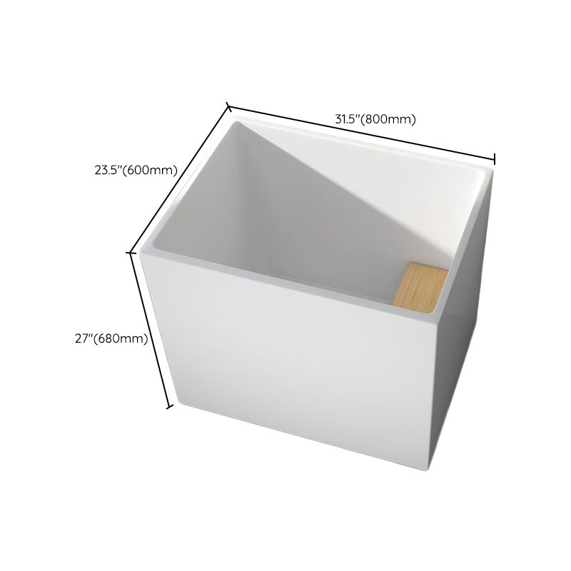 Modern Rectangular Acrylic Bathtub Freestanding Soaking Center Bath (Board not Included)
