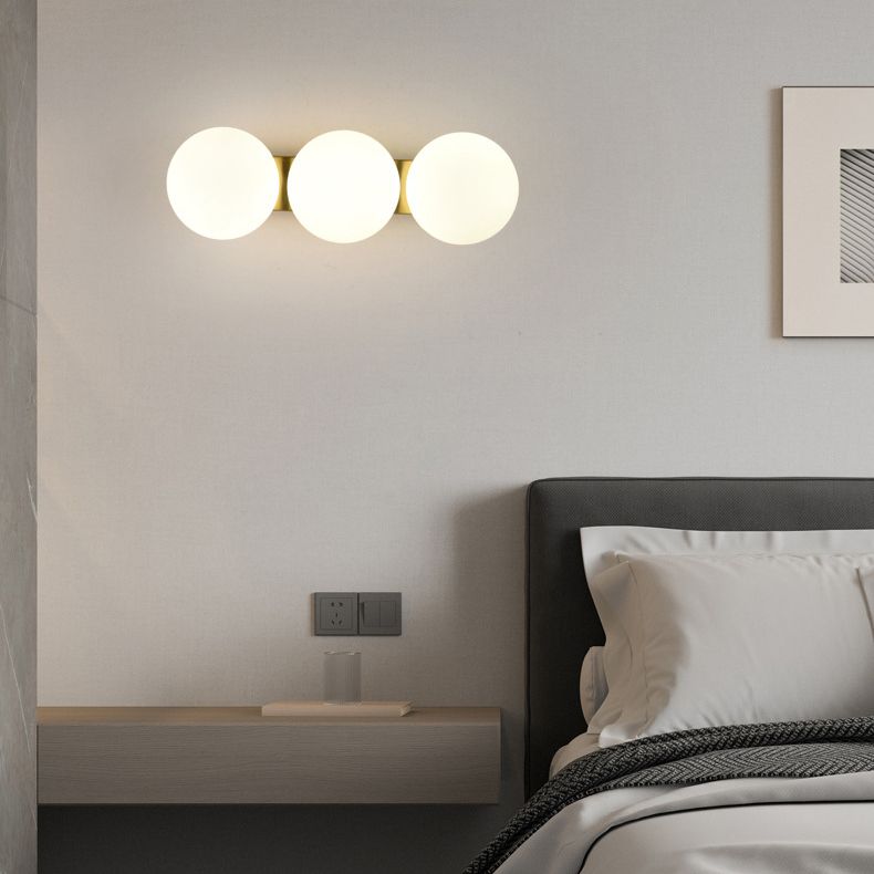 Creative Vanity Lighting Simple Glass Wall Light Sconce for Bathroom