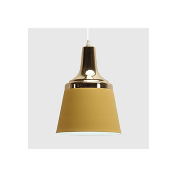 Stoffen winkel emmer suspensie licht aluminium single head nordic macaron gekleurd hanglampje