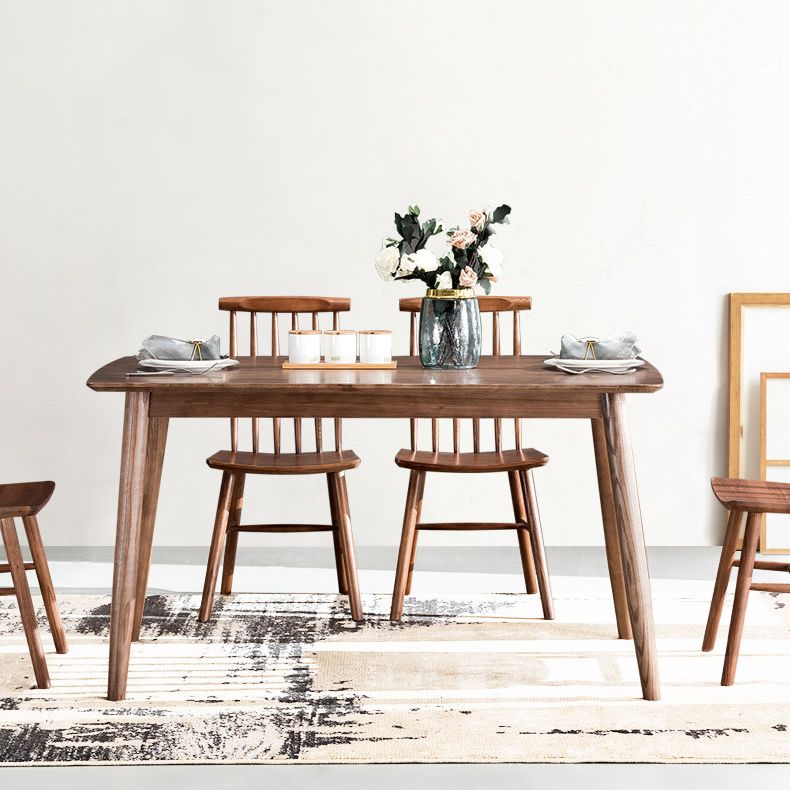 Industrial Solid Wood Standard Dining Table Rectangle Kitchen Dining Table with 4 Legs