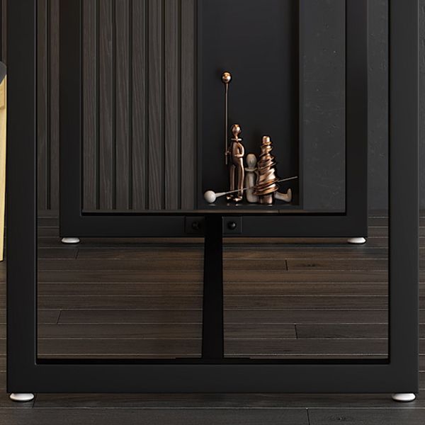 Industrial Trestle Base Dining Table Rectangle Solid Wood Dining Table