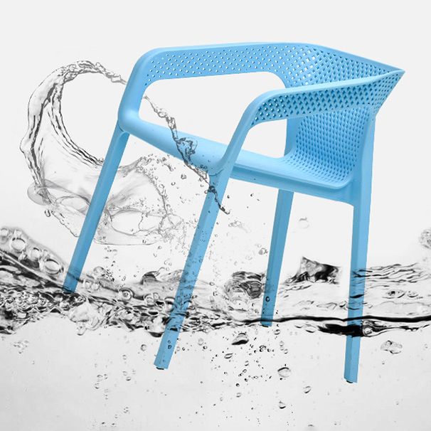 Chaises de salle à manger contemporaines Fauteuil de salle à manger en plastique pour usage domestique (Ensemble de 4)
