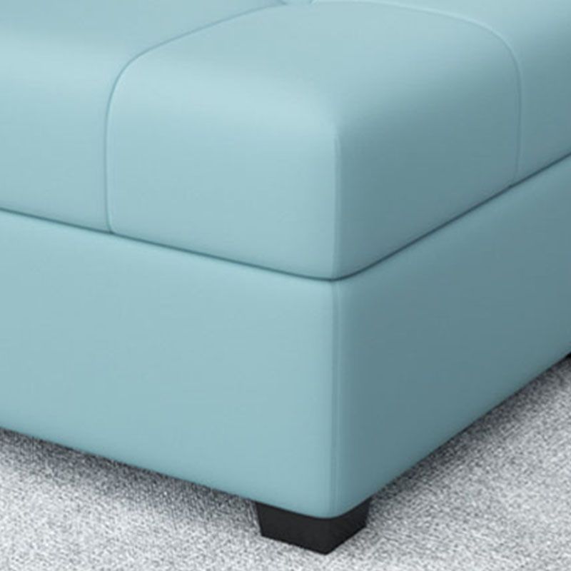 Modern Storage Ottomans Rectangle Leather Storage Ottomans with Legs