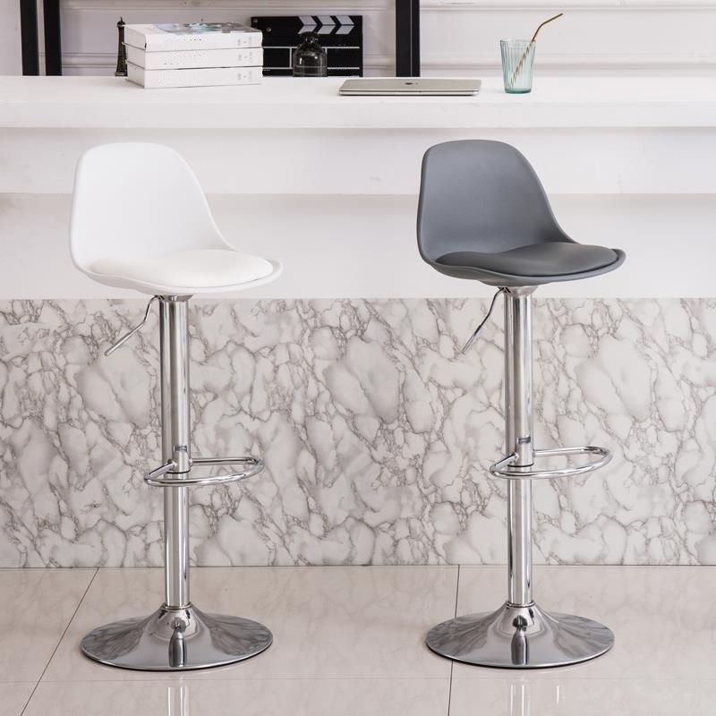 Modern Style Single Bar-stool with Adjustable Height Bucket Seat for Counter Kitchen