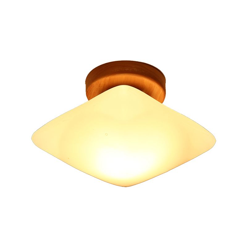 Verre givré semi-Circle / Square Flush Ceiling Light Modern 1 Light Ceiling Flush Flush Mount for Corridor