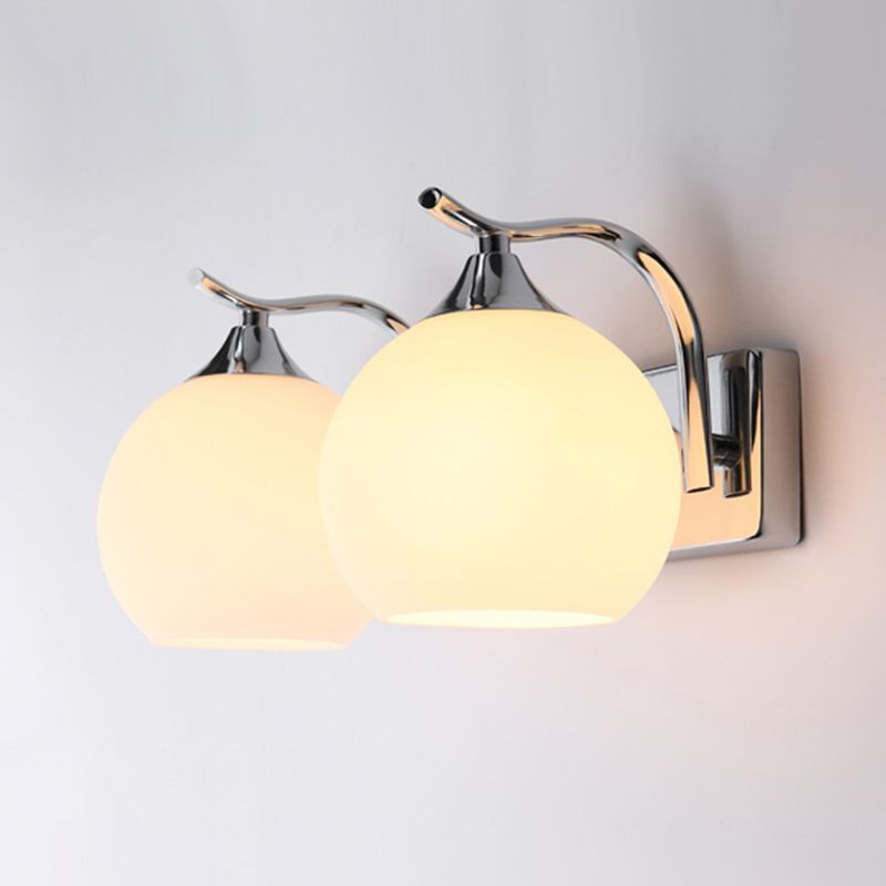 1/2-Light Modernism Wall Mounted Sconce Black/Chrome Wall Light for Foyer