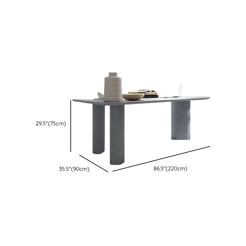 Modern Blue Dining Table Solid Wood Dinner Table for Dining Room