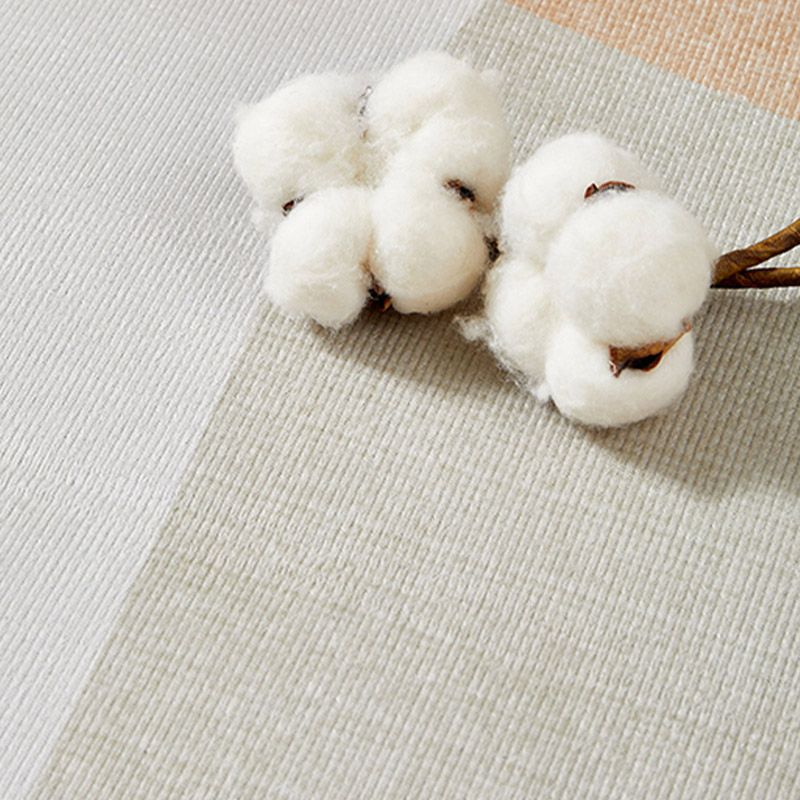Modern Colorblock Rug Morandi Color Area Rug Polyester Easy Care Carpet for Living Room