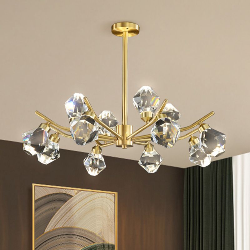 Nordic Multi Light Crystal Chandelier Light Fixtures Restaurant Hanging Chandelier