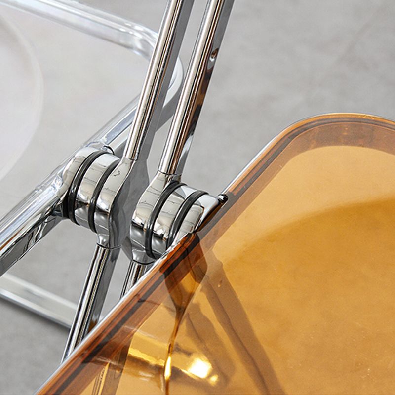 Silla de comedor plegable moderna, sillas de comedor de metal sin brazos para uso en restaurantes