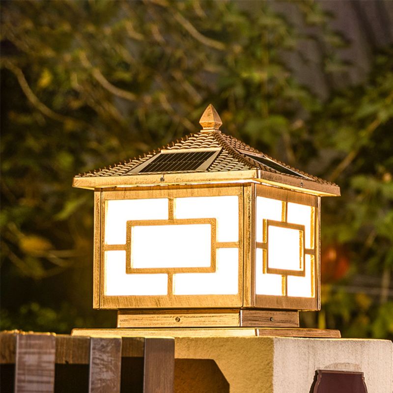 Modern LED Pillar Light Creative Solar Lighting Fixture for Garden