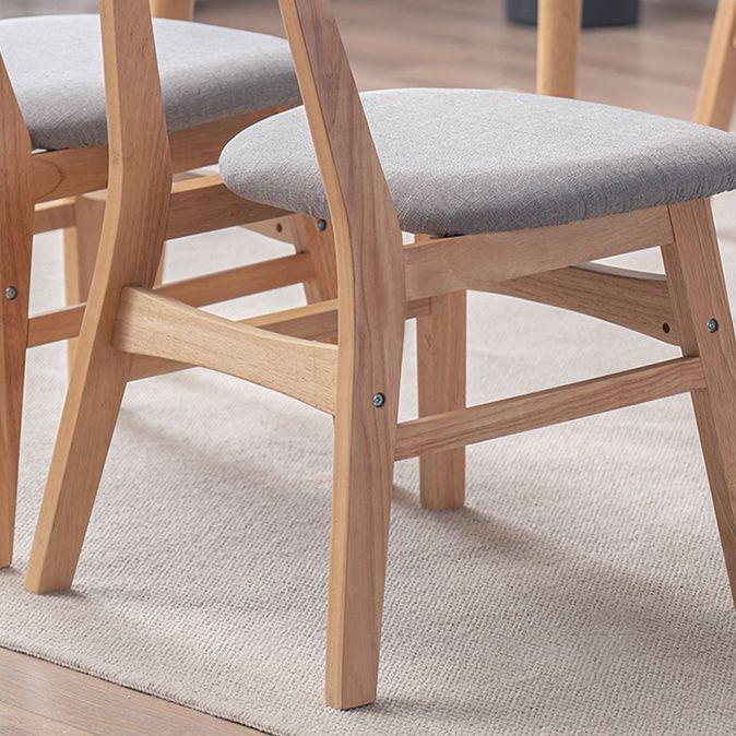 Cuisine contemporaine chaises à dos ouvert chaise latéral sans bras avec des jambes en bois