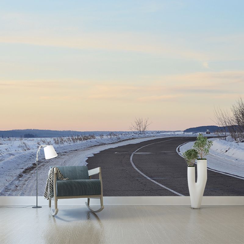 Photography Stain Resistant Mural Wallpaper Highway Indoor Wall Mural