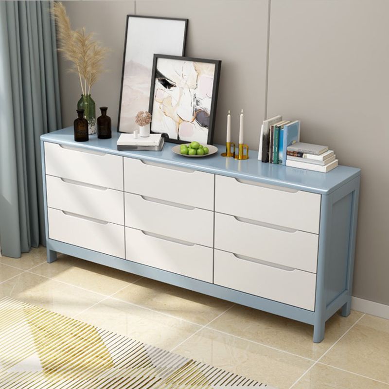 16" W Solid Wood Storage Chest Dresser Modern Storage Chest with Drawers