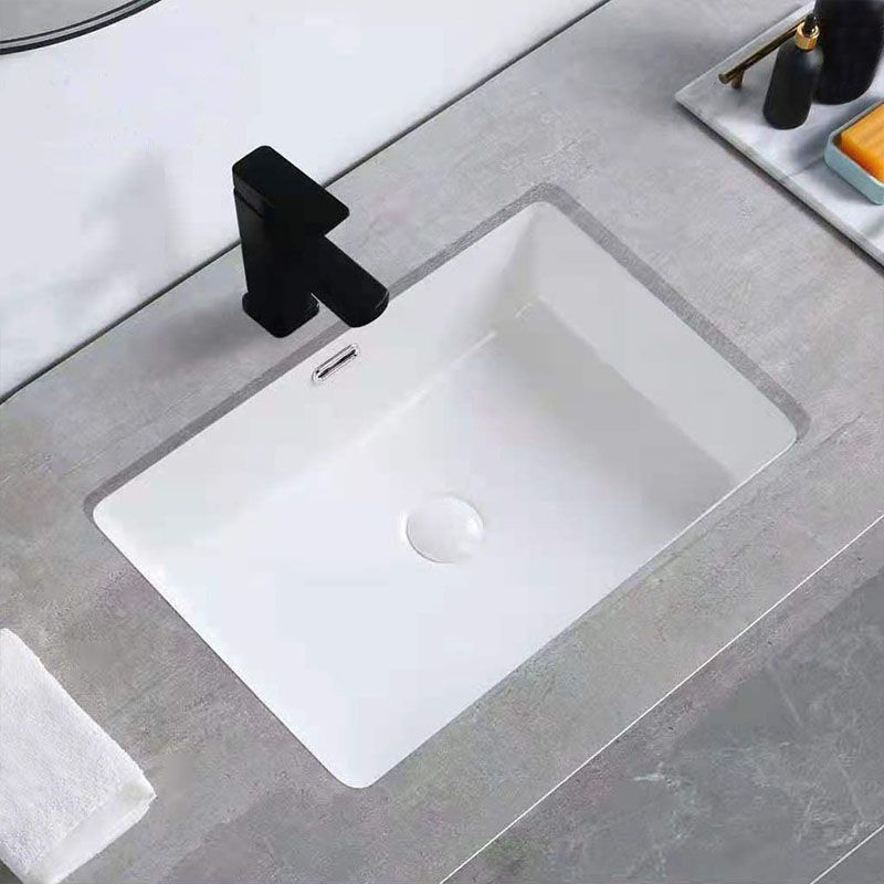 Rectangular Bathroom Sink Porcelain Modern Bathroom Sink(Not Included Faucets)