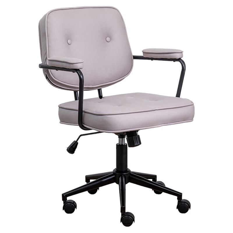 Minimalist Style Swivel Leather Dining Chair Open Back Dining Side Chair