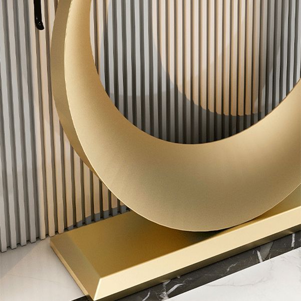Glam Console Accent Table Scratch Resistant Console Sofa Table in Stone