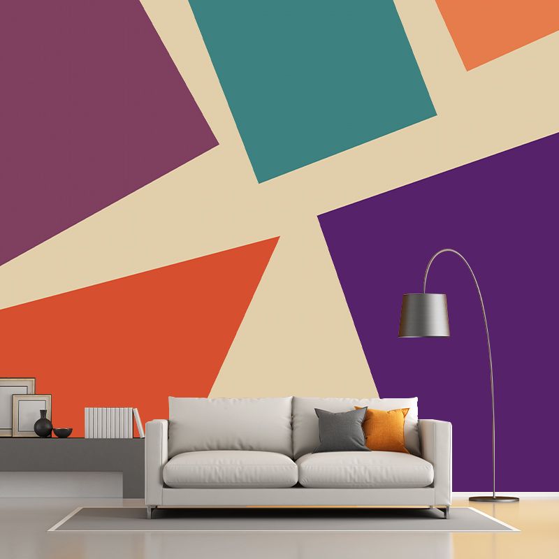 Abstract Geometry Mural Wallpaper Environment Friendly Bedroom Wall Mural