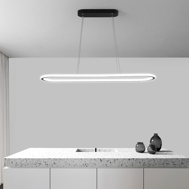 Nordic Minimalist Island Light Modern LED Pendant Lamp with Silica Gel Shade