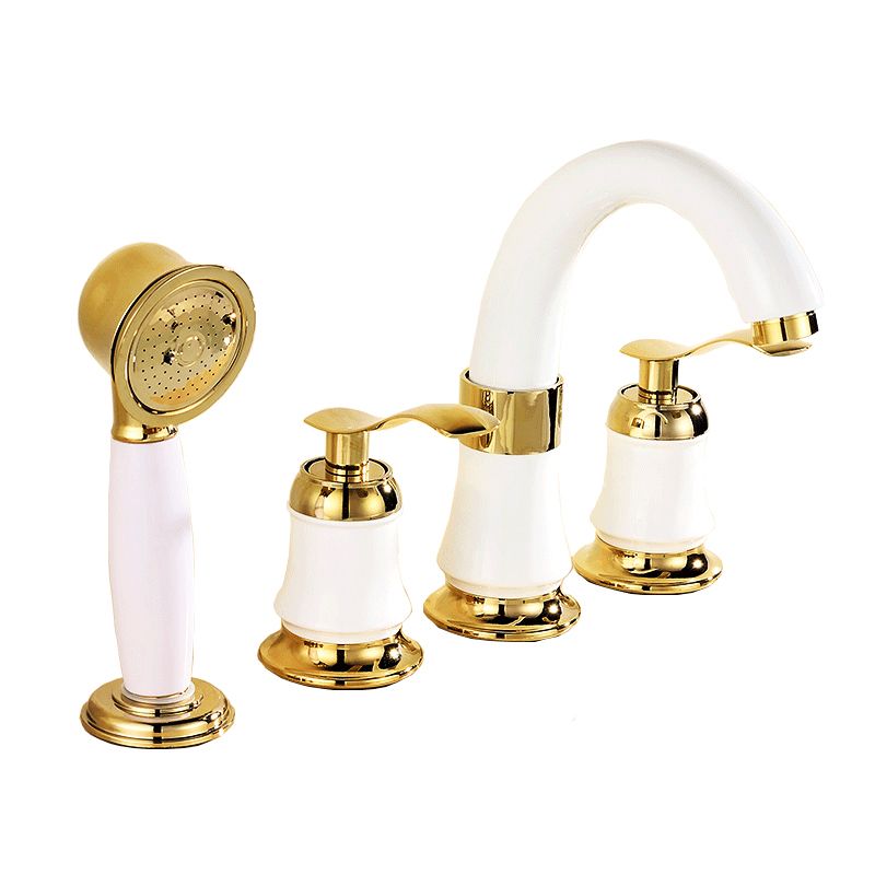 Contemporary Tub Faucet Deck Mounted Trim Bath Faucet Trim for Bathroom