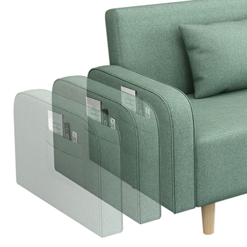 Square Arm Split Back Nordic Fabric 3-seat Sofa Spleeper Sofa 28.74" D x 35.43" H