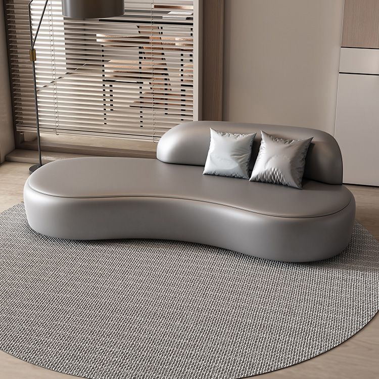 Modern Chaise Lounge Genuine Leather Chaise Lounge with Recessed Arm