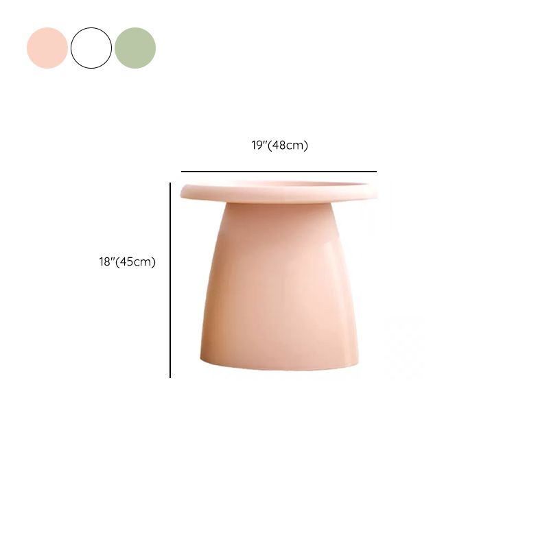 Glam Corner Table Plastic Round Pedestal Side End Snack Table