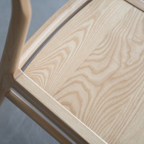 Contemporary Side Chair Wood Open Back Dining Chair for Home