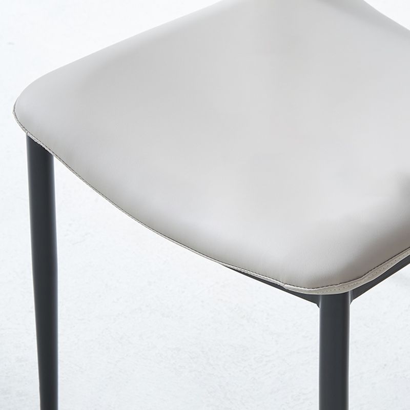 Minimalist Open Back Dining Side Chairs Leather Dining Side Chair for Home