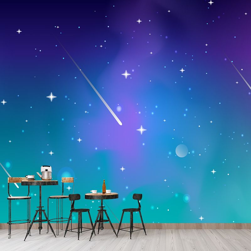 Cartoon Universe Illustration Mural Wallpaper Environment Friendly Indoor Wall Mural