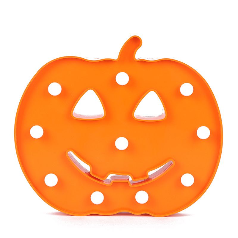 Éclair de nuit en plastique à la citrouille Halloween lampe de nuit murale à LED moderne pour chambre à coucher