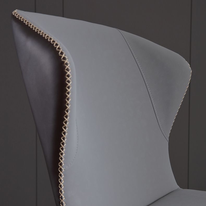 Silla industrial Wingback Parsons de cuero para comedor, sillas laterales sin brazos (juego de 4)
