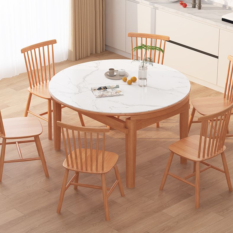Modern Dining Table Set 1/5/7 Pieces with Wood Base Kitchen Furniture Set