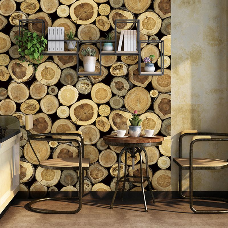 Rouleau de papier peint en bois pour décoration de café, couleur naturelle, 33 pieds x 20,5 pouces
