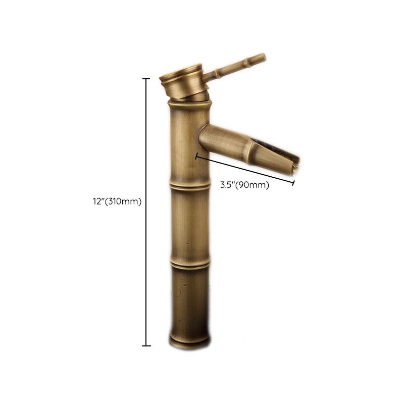 Farmhouse Brass Bathroom Faucet Lever Handle Faucet Single Hole Vessel Sink Faucet