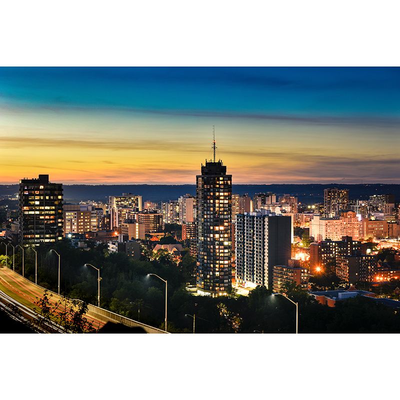 Photography Stain Resistant Mural Wallpaper Urban Scenery Sleeping Room Wall Mural