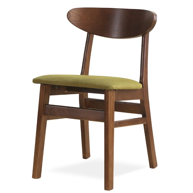 Contemporary Style Wood Side Dining Chairs Open Back Dining Armless Chairs