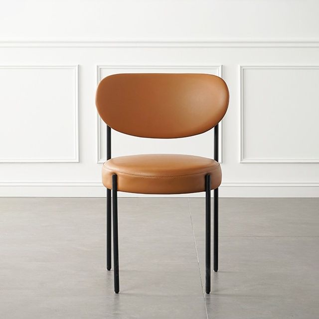 Modern Metal Base Indoor Chair 32''H Open Back Dining Side Chair with 4 Legs