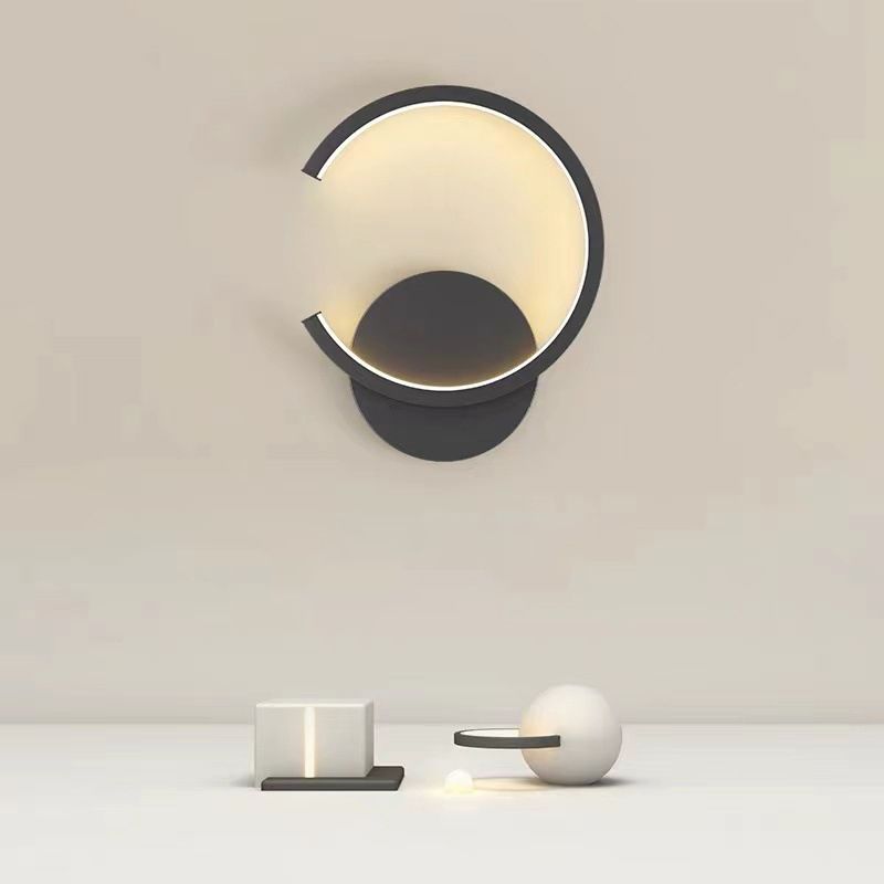 Modern LED Wall Lamp 1-Light Simple Wall Mount Lamp with Acrylic Shade for Bedroom