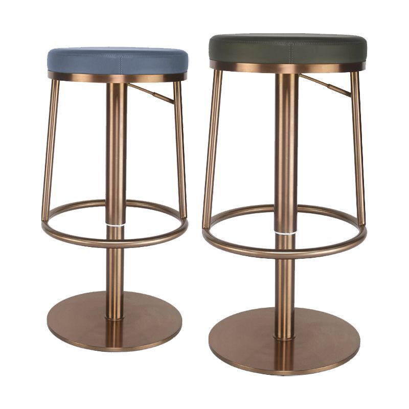 Glam Style Bar Stool Leather Backless Counter Stool for Bristol